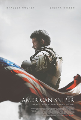โปสเตอร์ภาพยนตร์ American Sniper เวอร์ชั่นอังกฤษ