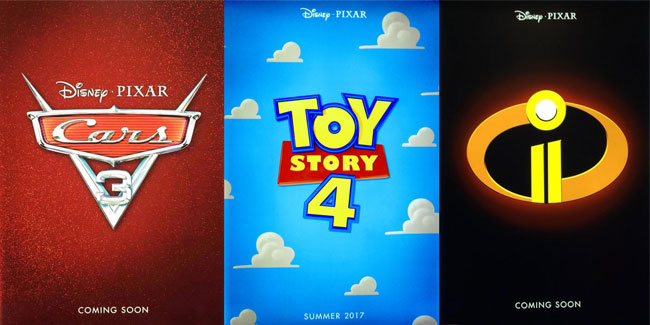 The sequels of Disney Pixar animations