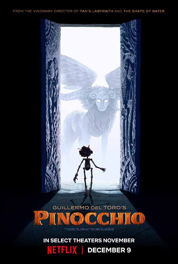 โปสเตอร์แบบล่าสุดของหนังแอนิเมชัน Guillermo del Toro’s Pinocchio